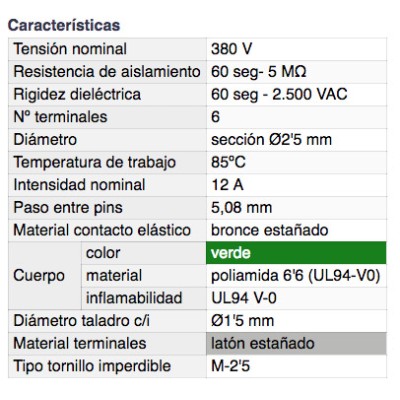 DH REGLETA DE CONEXIÓN