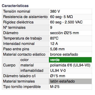 DH REGLETA DE CONEXIÓN