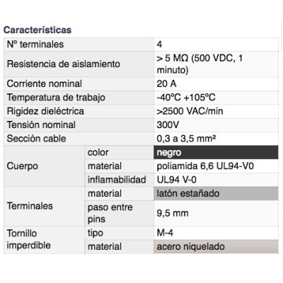 DH REGLETA DE CONEXIÓN