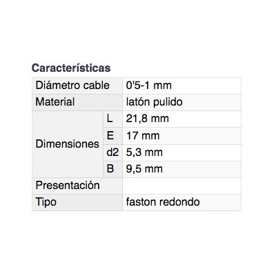 DH TERMINAL FASTON REDONDO