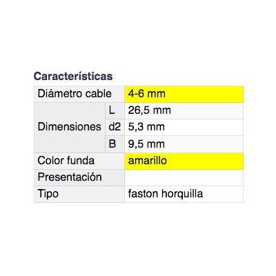 DH TERMINAL FASTON HORQUILLA