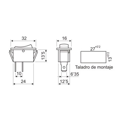 DH INTERRUPTOR UNIPOLAR FASTON