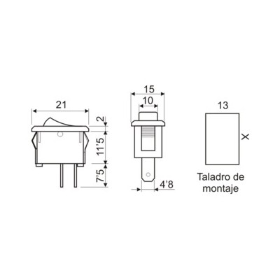 DH INTERRUPTOR UNIPOLAR FASTON