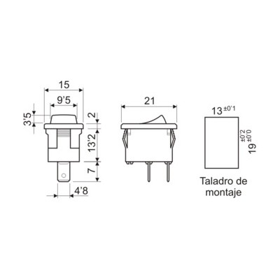 DH INTERRUPTOR UNIPOLAR SOLDABLE