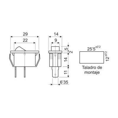 DH INTERRUPTOR UNIPOLAR FASTON