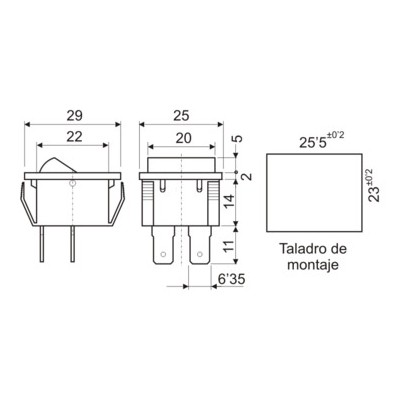 DH INTERRUPTOR BIPOLAR FASTON