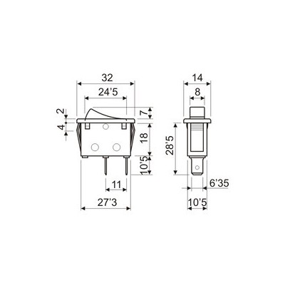 DH INTERRUPTOR UNIPOLAR LUMINOSO FASTON