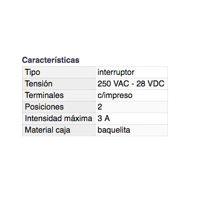 DH INTERRUPTOR UNIPOLAR