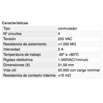 DH CONMUTADOR DE 4 CIRCUITOS