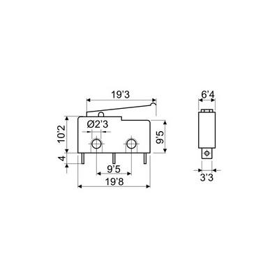 DH MICROINTERRUPTOR CON PALANCA GANCHO