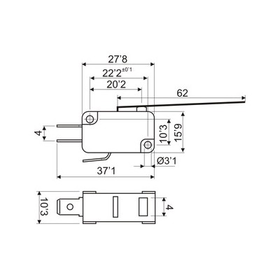 DH MICROINTERRUPTOR CON PALANCA