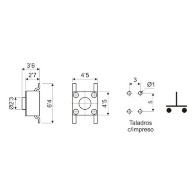 DH PULSADOR DE MEMBRANA SOLDADURA SMD