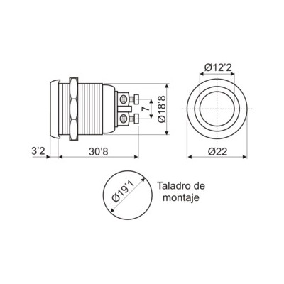 DH PULSADOR ANTIVÁNDALOS DE SEGURIDAD