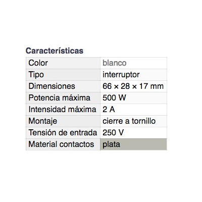 DH INTERRUPTOR BIPOLAR PASANTE