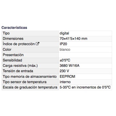 DH TERMOSTATO ELECTRÓNICO DIGITAL