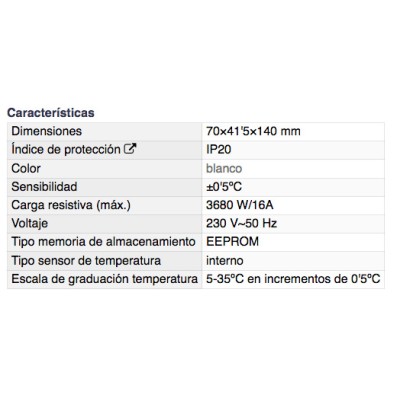 DH TERMOSTATO ELECTRÓNICO DIGITAL PROGRAMABLE