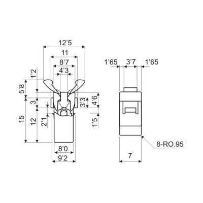 DH CERRADURA PUERTA DE DOBLE IMPULSO