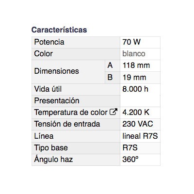 DH BOMBILLA HALOGENURO METÁLICO