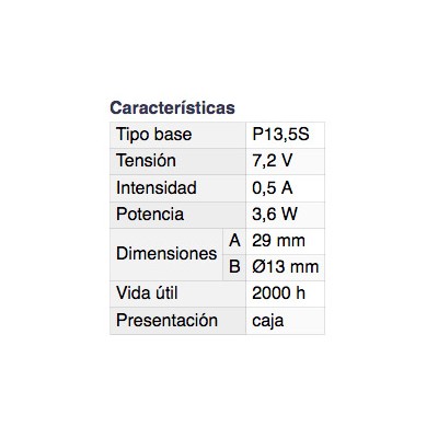 DH BOMBILLA DE FILAMENTO PRE FOCO