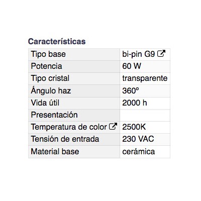 DH BOMBILLA HALÓGENA BI-PIN G9