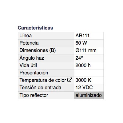 DH BOMBILLA ECOHALÓGENA AR111