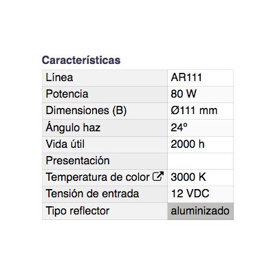 DH BOMBILLA ECOHALÓGENA AR111