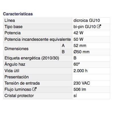 DH BOMBILLA ECOHALÓGENA GU10