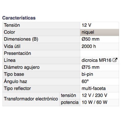 DH KIT DE LÁMPARA HALÓGENA CON FOCO REDONDO BASCULANTE