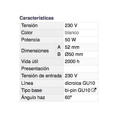 DH KIT DE LÁMPARA HALÓGENA CON FOCO REDONDO BASCULANTE