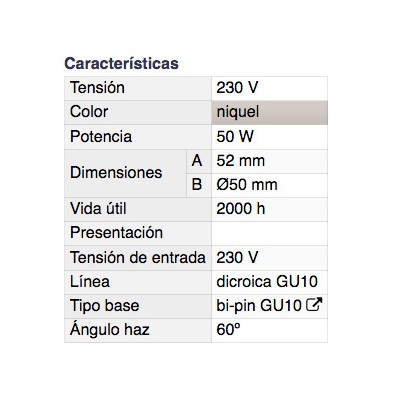 DH KIT DE LÁMPARA HALÓGENA CON FOCO REDONDO BASCULANTE