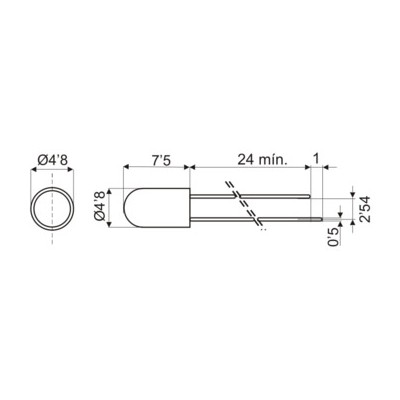 DH DIODO LED 4,8 MM