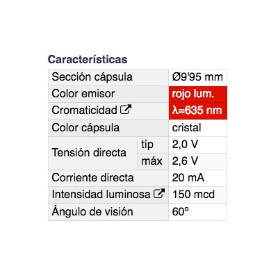 DH PILOTO LED 10 MM