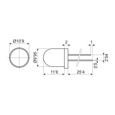 DH PILOTO LED 10 MM