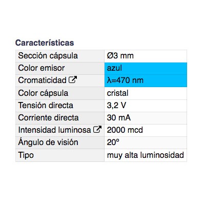 DH PILOTO LED 3 MM