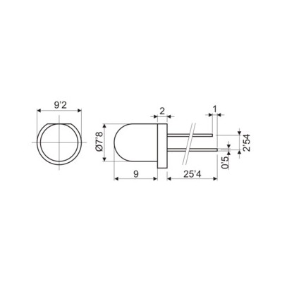 DH PILOTO LED 8 MM