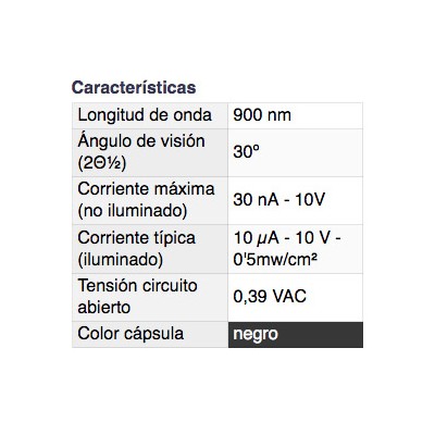 DH DIODO RECEPTOR DE INFRARROJOS