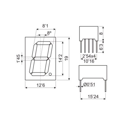 DH DISPLAY LED NUMÉRICO