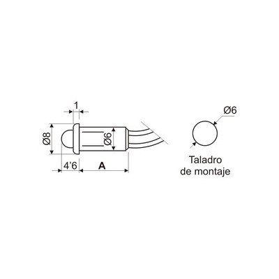 DH PILOTO LED 5 MM