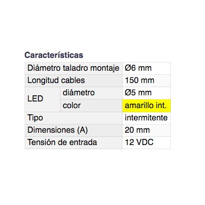 DH PILOTO LED 5 MM