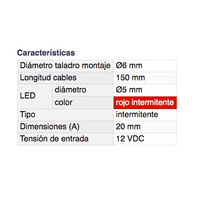 DH PILOTO LED 5 MM