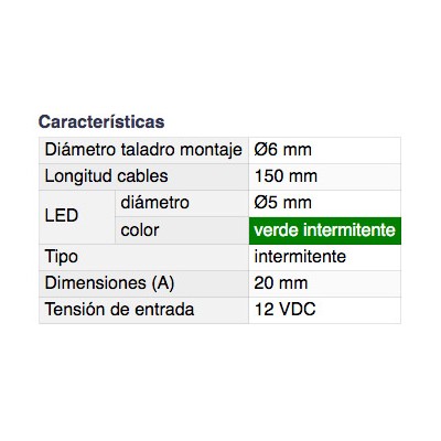 DH PILOTO LED 5 MM