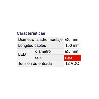 DH PILOTO LED 5 MM