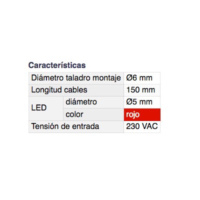 DH PILOTO LED 5 MM