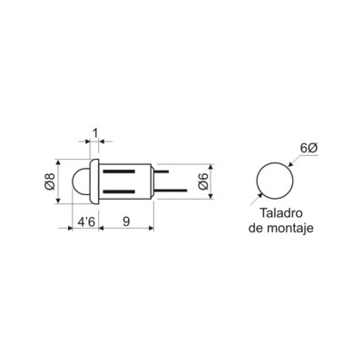 DH PILOTO LED 5 MM