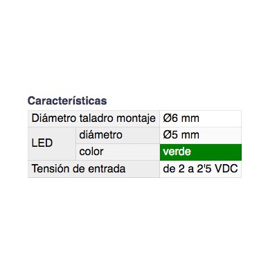 DH PILOTO LED 5 MM