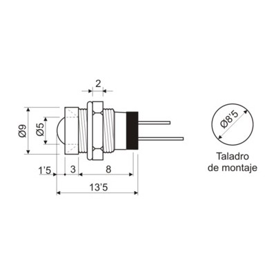 DH PILOTO LED 5 MM