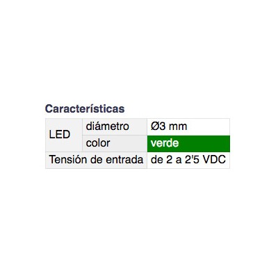 DH PILOTO LED 3 MM