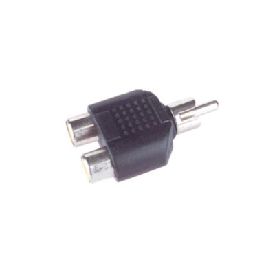 DH ADAPTADOR MACHO RCA A DOBLE HEMBRA RCA