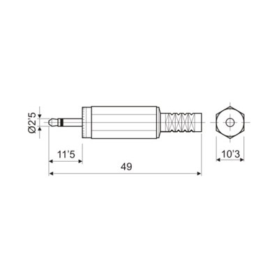 DH JACK MACHO MONO 2,5 MM