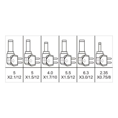 DH REGLETA CON 6 CONECTORES ACODADOS